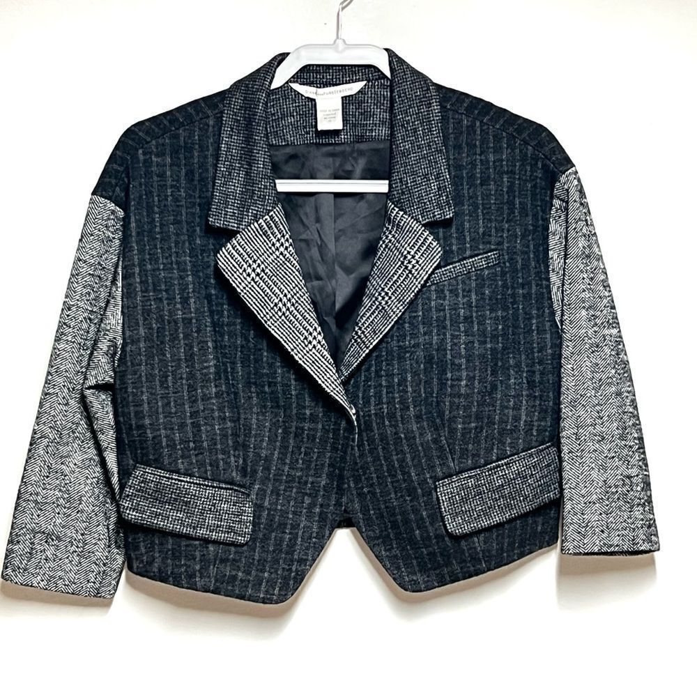 Diane von Furstenberg Keys Drape Wool Blend Blazer Jacket Sz 8 US - Picture 3 of 7